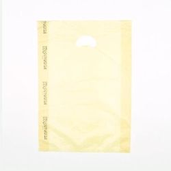 LK Packaging CH18BGE Merchandise Bag w/ Handle - 12" x 18", 0.7 mil HDPE, Beige