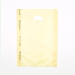LK Packaging CH18BGE Merchandise Bag w/ Handle - 12" x 18", 0.7 mil HDPE, Beige, Case of 500