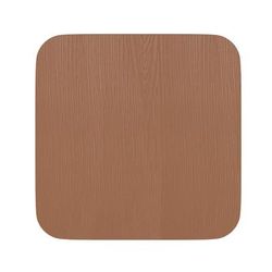 Flash Furniture 4-JJ-SEA-PL01-TEAK-GG Wood Seat for Metal Chairs or Stools - Resin Wood, Teak Finish, Brown