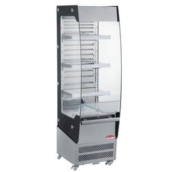 Bakemax BMGG019 19" Vertical Open Air Cooler w/ 4 Levels, 115v, Silver