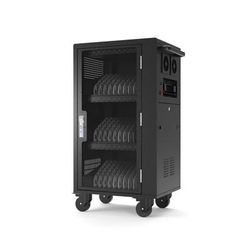 Luxor LLTP30USBC 30 Laptop Charging Cart w/ 3 Shelves for 304-DTWS002 - 6 ft Cord, Steel, Black