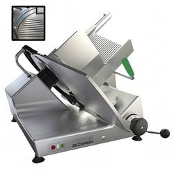 Bizerba USA GSPHI150-GCB Manual Gravity Feed Meat & Cheese Commercial Slicer w/ 13" Blade, Safety Illuminated Dial, Aluminum, 1/2 hp, 120 V