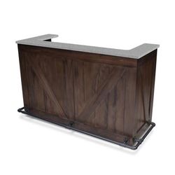 Forbes Industries 5785-5 67" Portable Bar w/ Hardwood Cabinet & Avonite Countertop - 32"D x 48"H, Black
