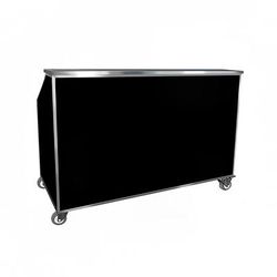 Eastern Tabletop Z946BK Portable Bar for Indoor/Outdoor - 66"L x 32"W x 47 1/2"H, Black Laminate