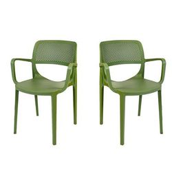 Mila Set of 4 Stackable Armchair-Green - Hospitality Rattan RBO-MILA-GRE-AC-SET4