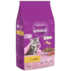 2x1.9kg Kitten with Chicken Whiskas Dry Cat Food
