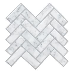 Peel And Stick Sticktiles by RoomMates in Herringbone Marble