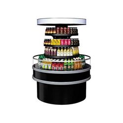 Turbo Air TIOM-48RB-N 48" Vertical Island Open Air Cooler w/ 3 Levels, 220v/1ph, Black