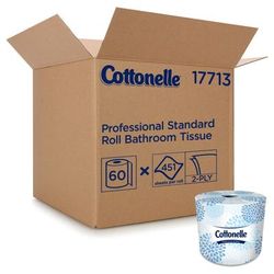 Kimberly-Clark 17713 Cottonelle 2 Ply Standard Toilet Paper Roll, White, Case of 60