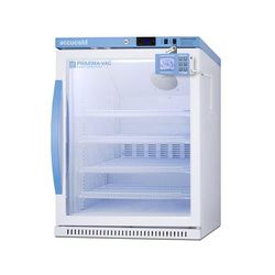 Accucold ARG61PVBIADADL2B 23" Undercounter Pharma-Vac Medical Refrigerator w/ Glass Door - NIST Data Logger, 115v, Reach In, Blue