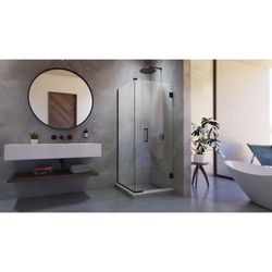 Dreamline DreamLine Unidoor Plus 32 inch W x 34 3/8 inch D x 72 inch H Frameless Hinged Shower Enclosure in Oil Rubbed Bronze SHEN-24320340-06