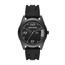 Skechers Reseda 3 Hand Silicone Watch | Black | Metal