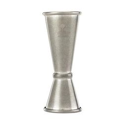 Barfly M37002VN Double Japanese Style Jigger - 20 ml & 50 ml, Vintage, 25 ml x 50 mL, Gray