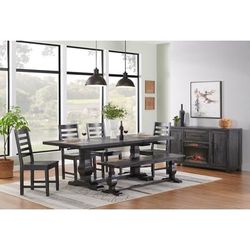 Napa Trestle Dining Table - Top in Black - Martin Svensson 5600331