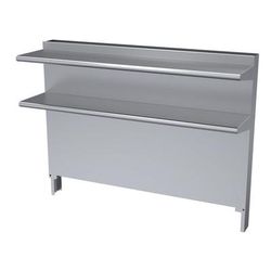Garland CCDHS-60 Cuisine Backguard/Flue Riser w/ Double High Shelves, 35 x 60"W, Stainless Steel