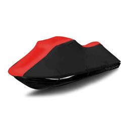 Karavan Black Standard fender Jet ski Covers - Red, Weatherproof, Guaranteed Fit, Hail & Water Resistant, Outdoor, 10 Year Warranty- Year: 2018