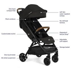 Nuna TRVL Self-Folding Compact Stroller - Ocean