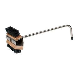 Winco BR-21 28" Dual-Headed Wire Brush, Steel/Wood, Stainless Steel