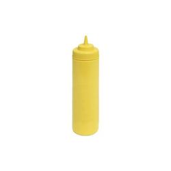 Thunder Group PLTHSB024YW 24 oz Wide Mouth Squeeze Bottle - Plastic, Yellow