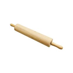 Thunder Group WDRNP018 18" Rolling Pin w/ 3 1/4" Barrel, Wood, Beige