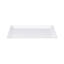 Elite Global Solutions M914RC-NW 13 3/4" x 9" Rectangular Stratus Trays Platter - Melamine, White