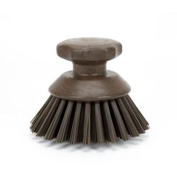 Carlisle 42395EC01 5" Round Scrub Brush - Polyester Bristles, Brown