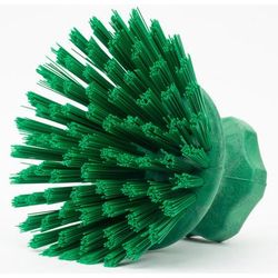 Carlisle 42395EC09 5" Round Scrub Brush - Polyester Bristles, Green