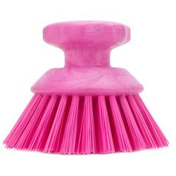 Carlisle 42395EC26 5" Round Scrub Brush - Polyester Bristles, Pink