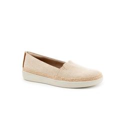 Extra Wide Width Women's Accent Slip-Ons by Trotters® in Natural (Size 8 1/2 WW)