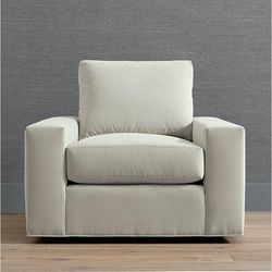 Edessa Swivel Chair - Cloud Velvet Fabric - Frontgate