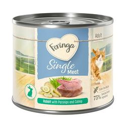 6x200g Adult Rabbit, Parsnip, Catnip Single Meat Feringa Wet Cat Food