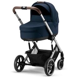 Cybex Balios S Lux 2 Stroller + Cot S Lux 2 Bundle - Silver Frame / Ocean Blue