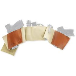 Galco Underwraps Belly Holster Ambidextrous Leather/Nylon Handgun Khaki Large UWERBKHLG