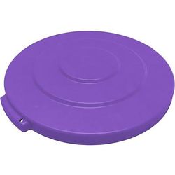 Carlisle 84101189 Round Flat Top Lid for 10 gal Trash Can - Plastic, Purple