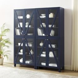 Cassai 2Pc Storage Pantry Set Navy - 2 Tall Pantries - Crosley KF33027NV