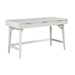 White Pearl Large Desk, White - Origins by Alpine 6400-66