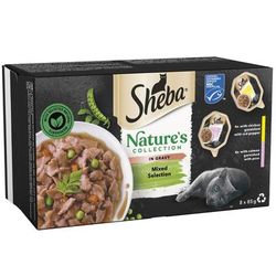 8x85g Trays Nature's Collection Mixed Selection in Gravy Sheba Wet Cat Food