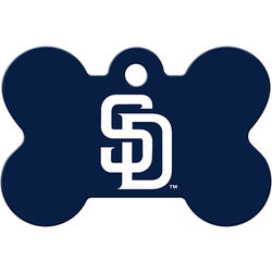 San Diego Padres MLB Bone Personalized Engraved Pet ID Tag, Large, Blue