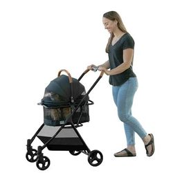 Jet Black VIEW 360 Stroller, Booster and Carrier Travel System, 20.5 LBS