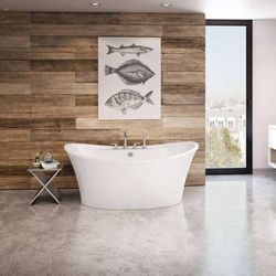 Maax Orchestra 66 Inch Double Slipper Freestanding Bathtub - White 106151-000-002-100