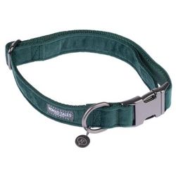 Nomad Tales Blush Dog Collar | Emerald | Size M: 34-55cm Neck Circumference, 20mm Width