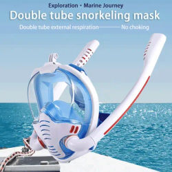 Masque complet de plongée en apnée double vaccination style sec natation ensemble de