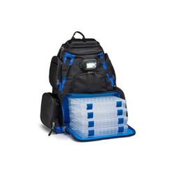 Vexan Backpack Tackle Box w/LED Light Black/Blue Large VI-BP-BB