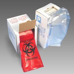 LK Packaging LBOR2424RE Liner Bags for Biohazard Waste Cans - 24"L x 24"W, 1.5 mil LDPE, Red