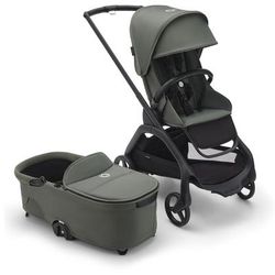 Bugaboo Dragonfly Complete Lightweight Compact Stroller + Bassinet - Black / Forest Green / Forest G