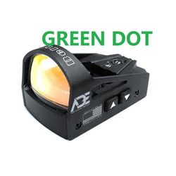 ADE Advanced Optics RD3-012 Mini Reflex Green Dot Micro Sight 6 MOA Reticle Black RD3-012G