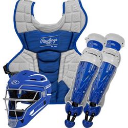 Rawlings Velo 2.0 Intermediate Catcher's Set - Ages 12-15 Royal/White