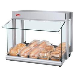 Hatco GRHW-1SGS Glo-Ray Display Warmer, Slanted Heated Base, Sneeze Guard, 820 Watts, Countertop Unit with Slanted Base, 120 V
