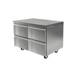 Delfield STD4448NP 48" Worktop Refrigerator w/ 2 Sections & 2 Drawers, 115v, Silver