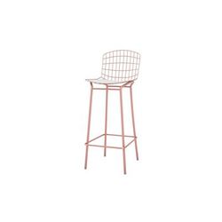 "Madeline 41.73" Barstool with Seat Cushion in Rose Pink Gold and White - Manhattan Comfort 65-198AMC6"